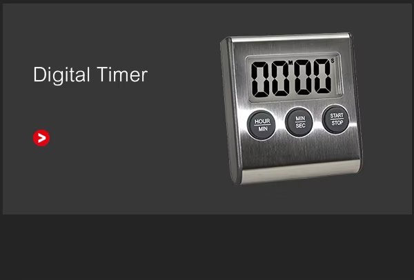 Minuteur de cuisine digital inox DrillSense