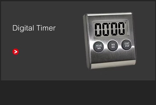 Minuteur de cuisine digital inox DrillSense
